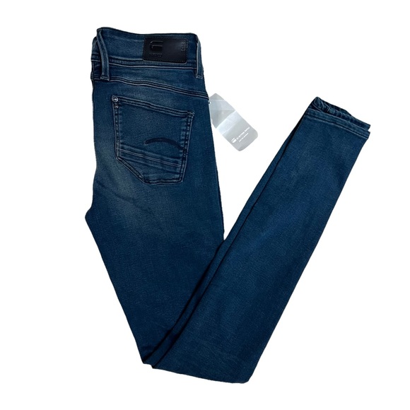 G-Star Denim - NEW G-Star Raw Lynn High Super Skinny Flex Stretch Denim Blue Jeans W25 L32
